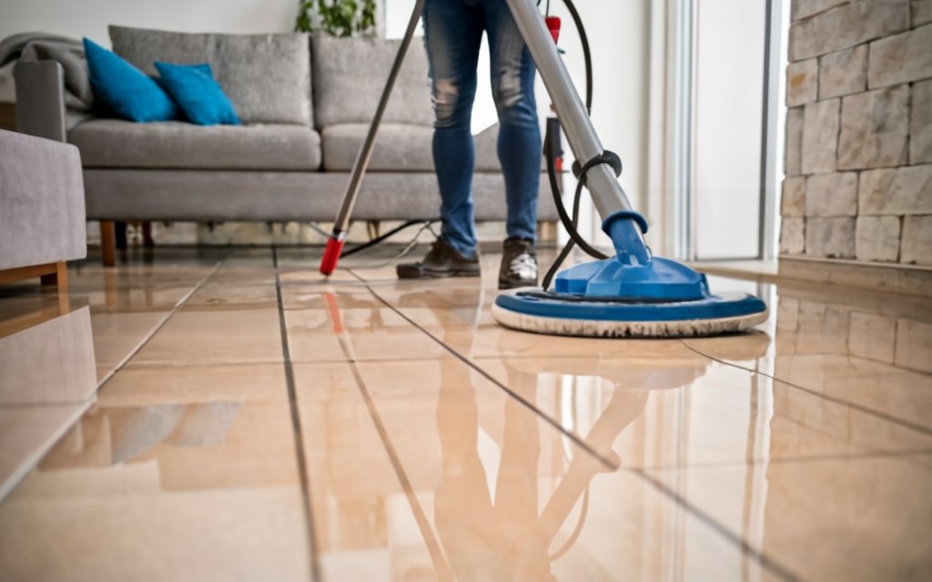 Operating the Tile Cleaning Machine